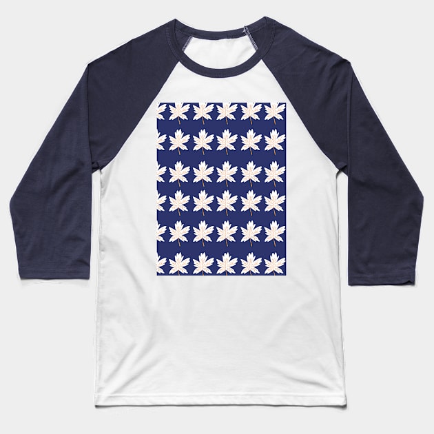 Orange Maple Leaf Baseball T-Shirt by brahimovic99